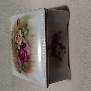 Vintage Porcelain Trinket Box With 2 Trays, UOAGCO CHINA MADE IN JAPAN